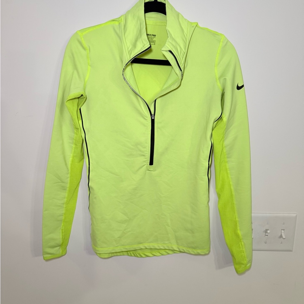 Nike Lime Green Quarter-Zip Top